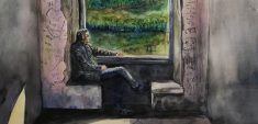 Adrian Pitts: acuarelas, acrílicos y música